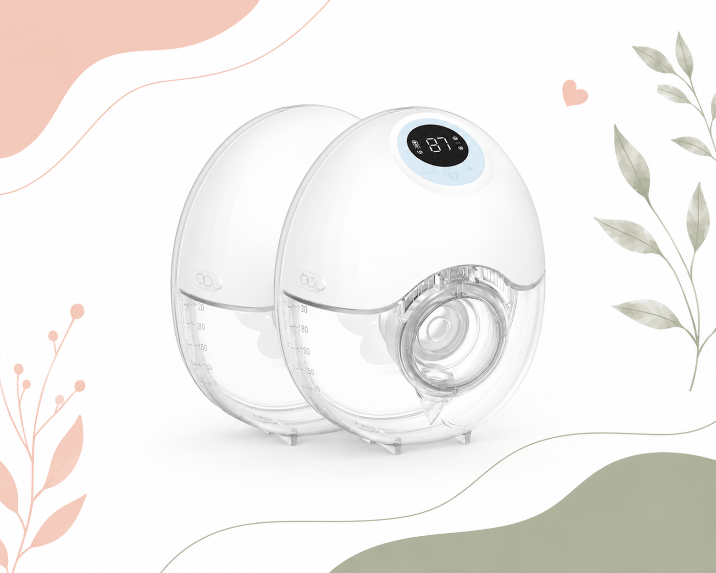 LumiFlow™ double wearable breast pump for efficient milk expression