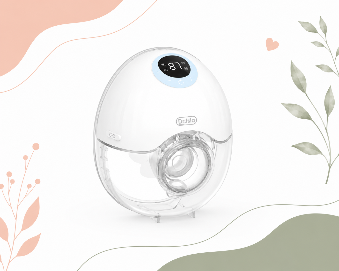 Lumira™ portable wearable breast pump with ergonomic fit