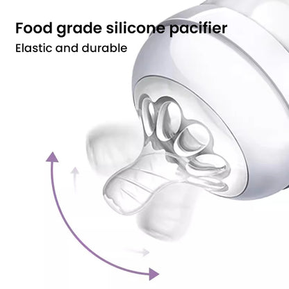PureNest™ BPA-Free Glass Baby Bottle for Newborns | Anti-Colic Wide Neck Feeding Bottle
