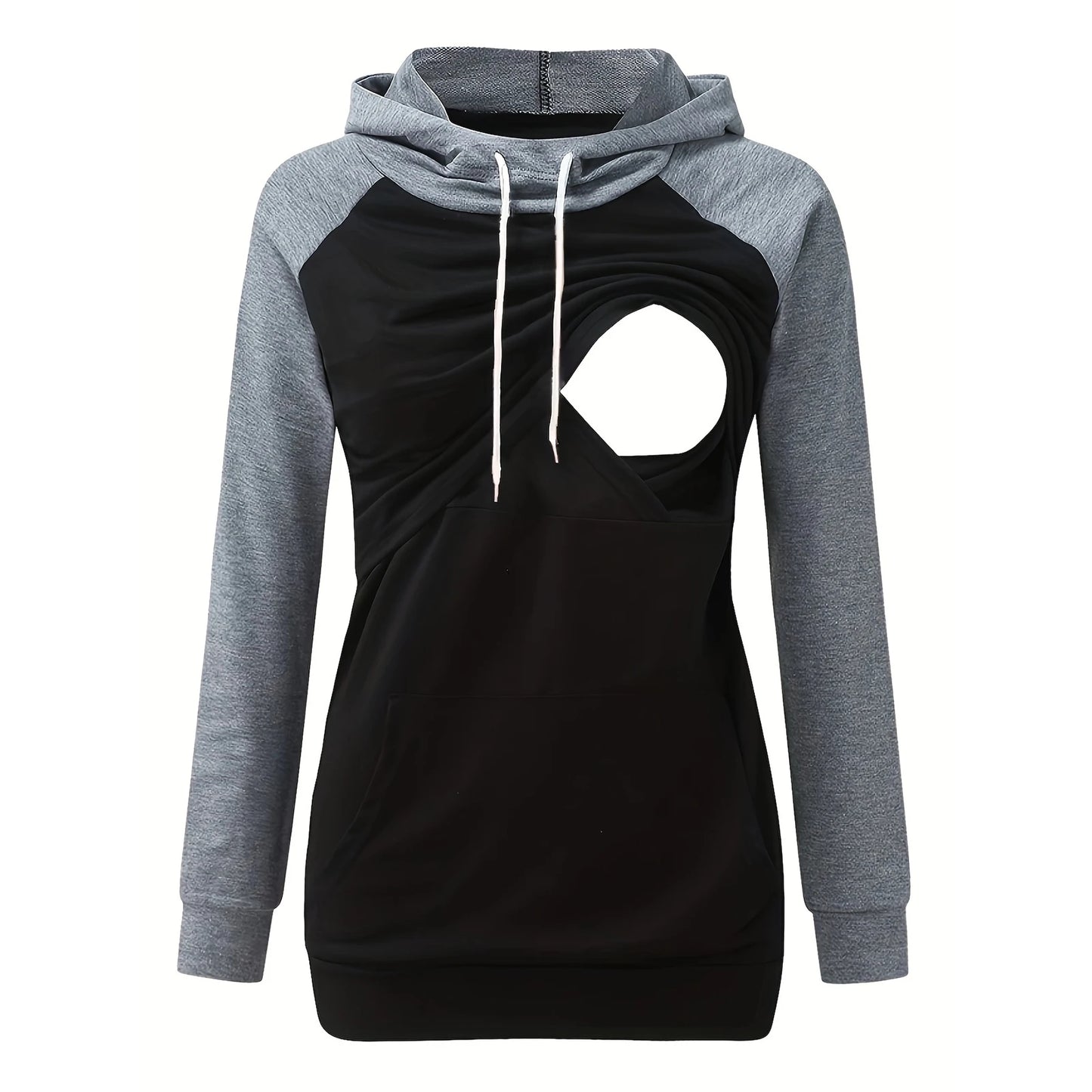 Maternity Nursing Hoodie with Kangaroo Pocket  ou    NurtureEase™ Nursing Hoodie