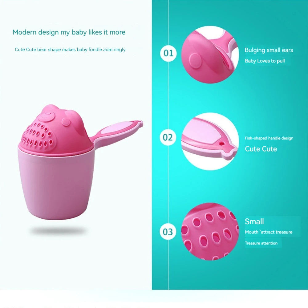 Gobelet de rinçage pour shampoing bébé avec bec de douche souple