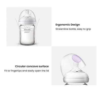 PureNest™ BPA-Free Glass Baby Bottle for Newborns | Anti-Colic Wide Neck Feeding Bottle