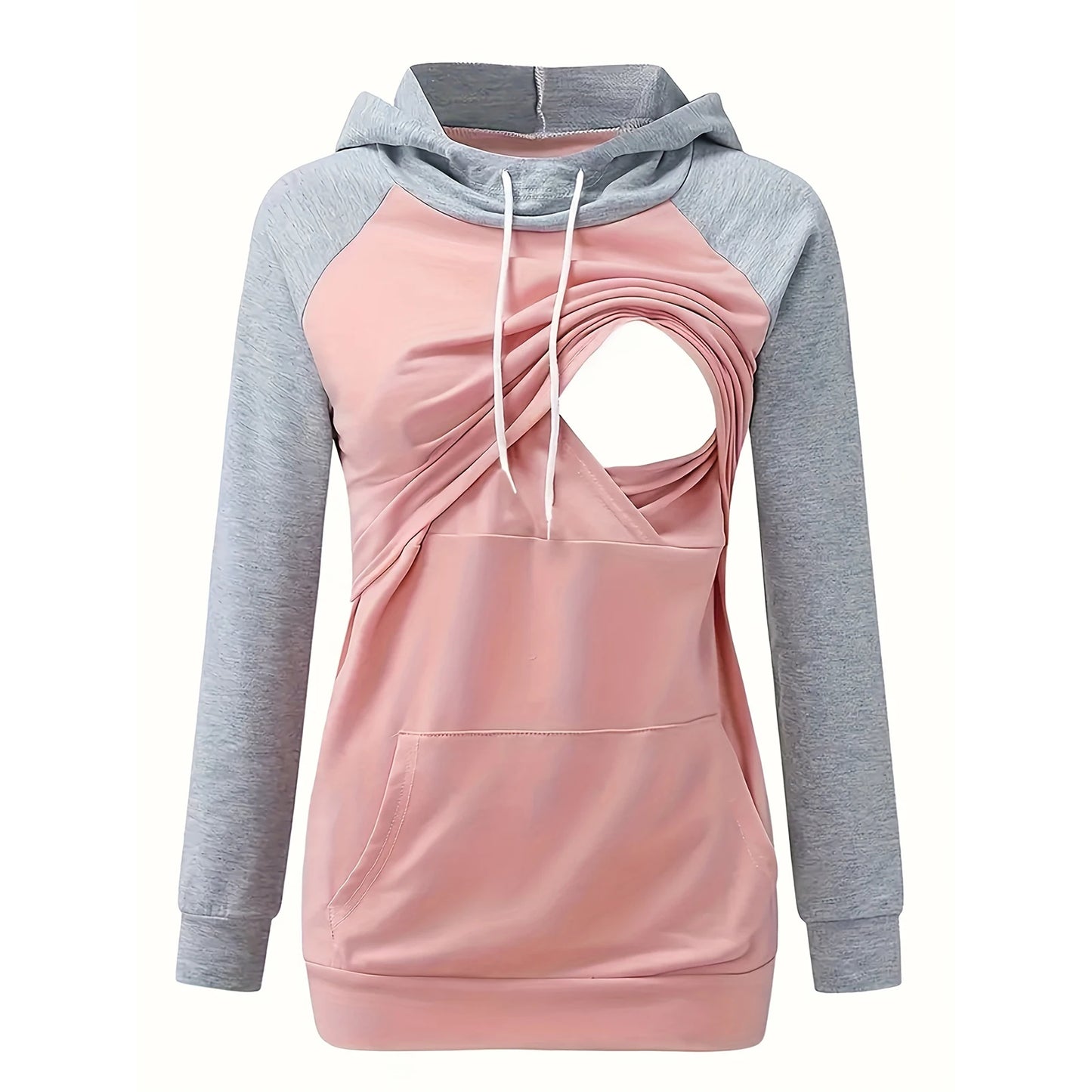 Maternity Nursing Hoodie with Kangaroo Pocket  ou    NurtureEase™ Nursing Hoodie