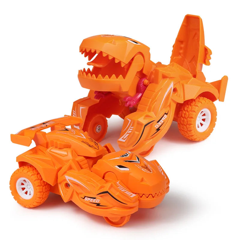 Regalo de coche de dinosaurio de transformación automática para niños