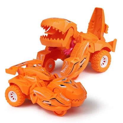Regalo de coche de dinosaurio de transformación automática para niños