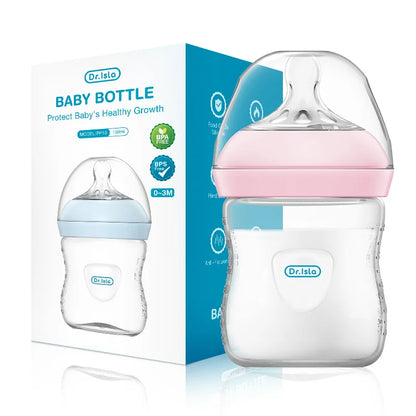 PureNest™ baby bottle designed to reduce gas and feeding discomfort