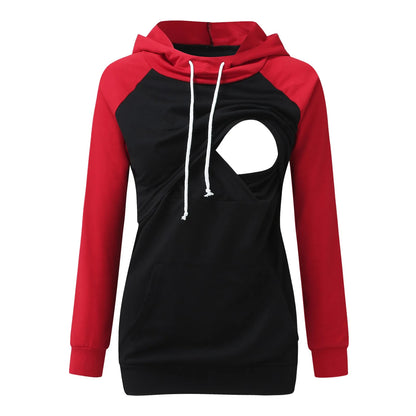 Maternity Nursing Hoodie with Kangaroo Pocket  ou    NurtureEase™ Nursing Hoodie