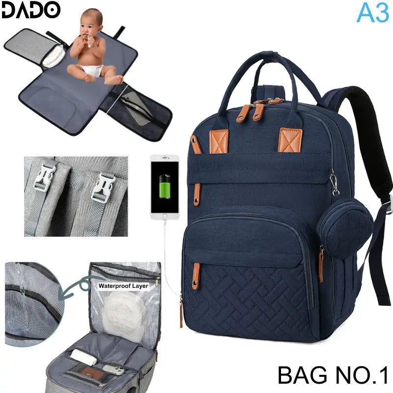 LumiNest™ Baby Diaper Backpack