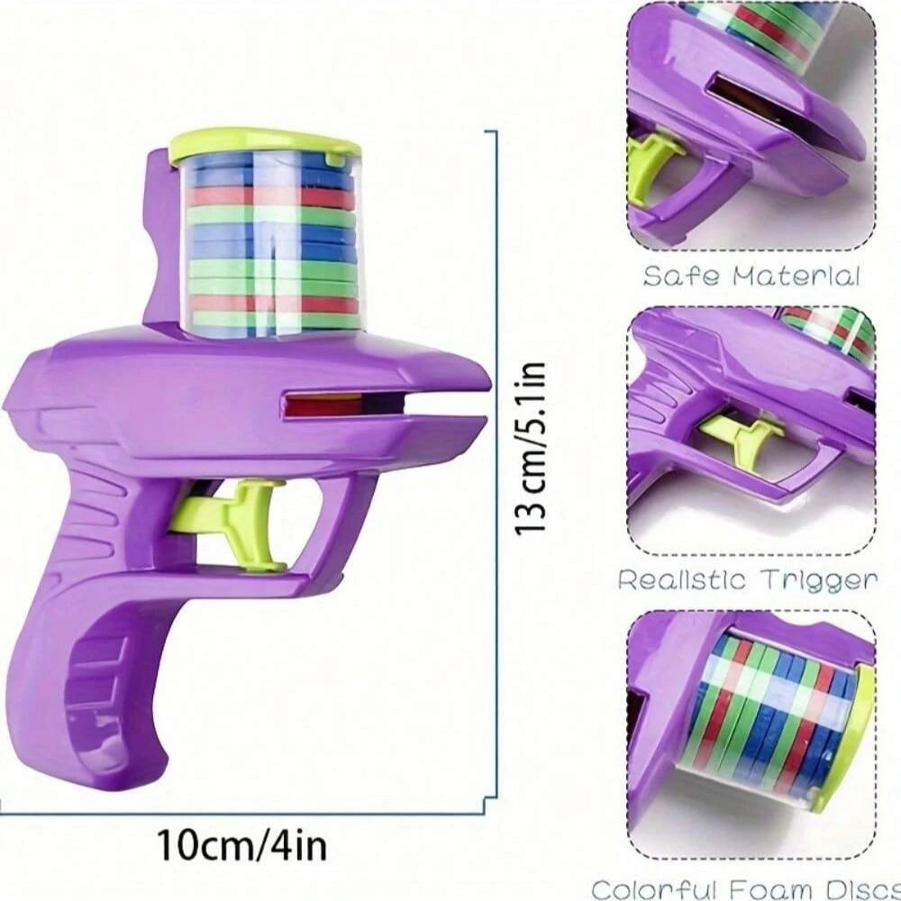 Lanceur de disques en mousse pour enfants, à utiliser à l'intérieur comme à l'extérieur