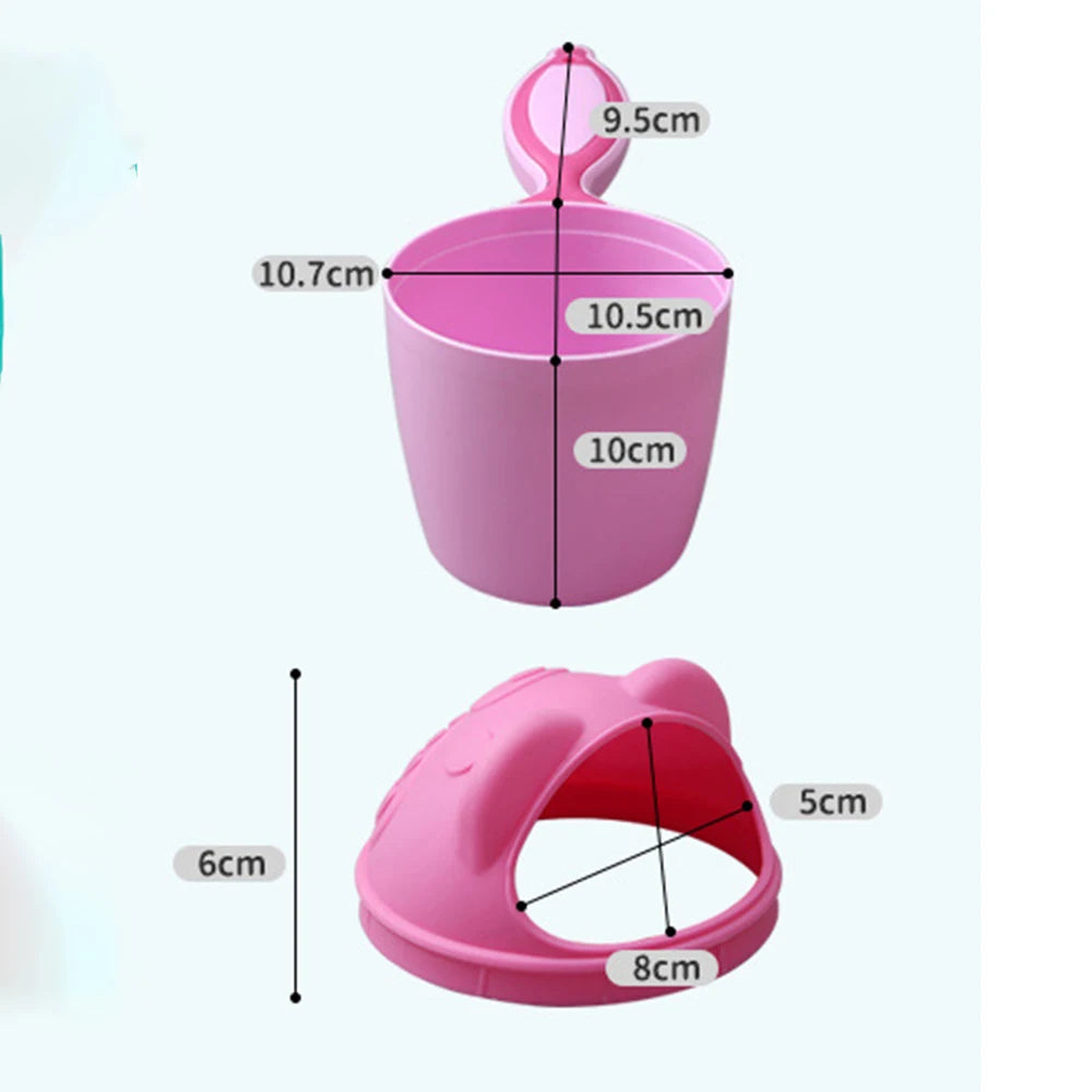 Gobelet de rinçage pour shampoing bébé avec bec de douche souple