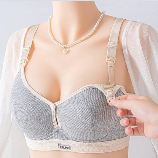 SerenityLatch™ cotton nursing bra – soft and wire-free for easy breastfeeding