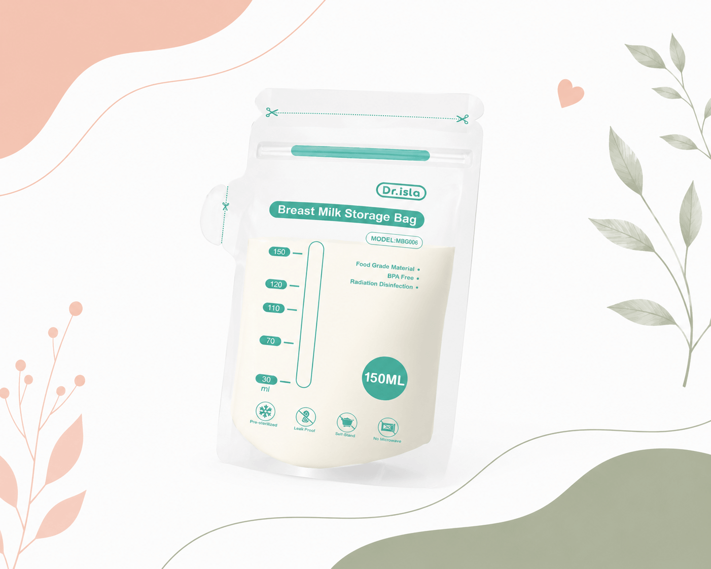 PureNest™ breast milk freezer bags for organized milk storage