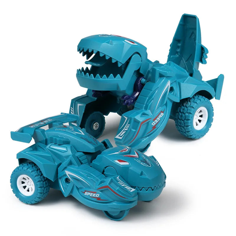 Regalo de coche de dinosaurio de transformación automática para niños
