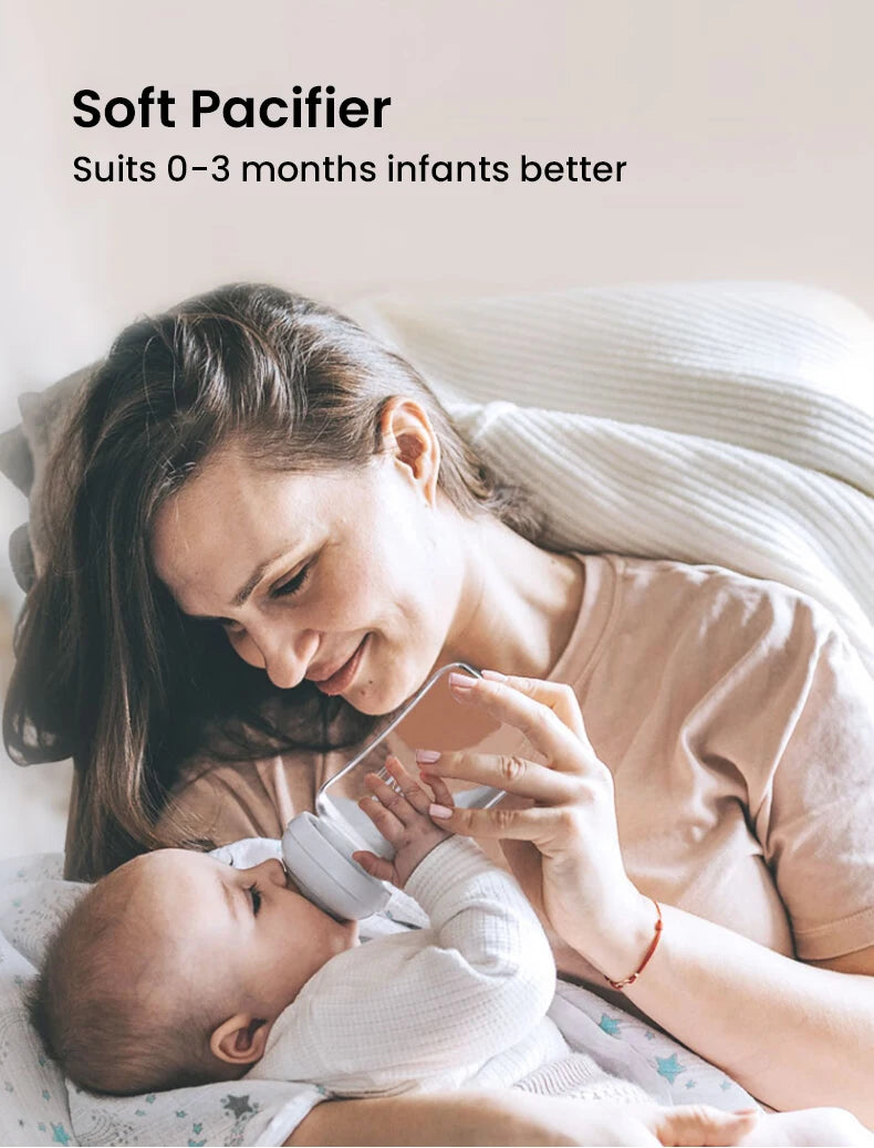 PureNest™ BPA-Free Glass Baby Bottle for Newborns | Anti-Colic Wide Neck Feeding Bottle