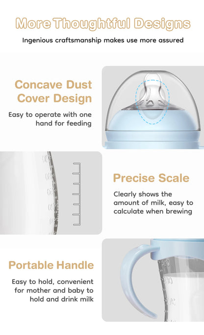 PureNest™ lightweight BPA-free baby bottle for home and travel