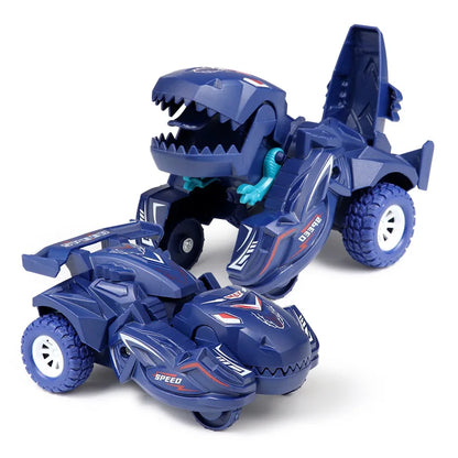 Regalo de coche de dinosaurio de transformación automática para niños